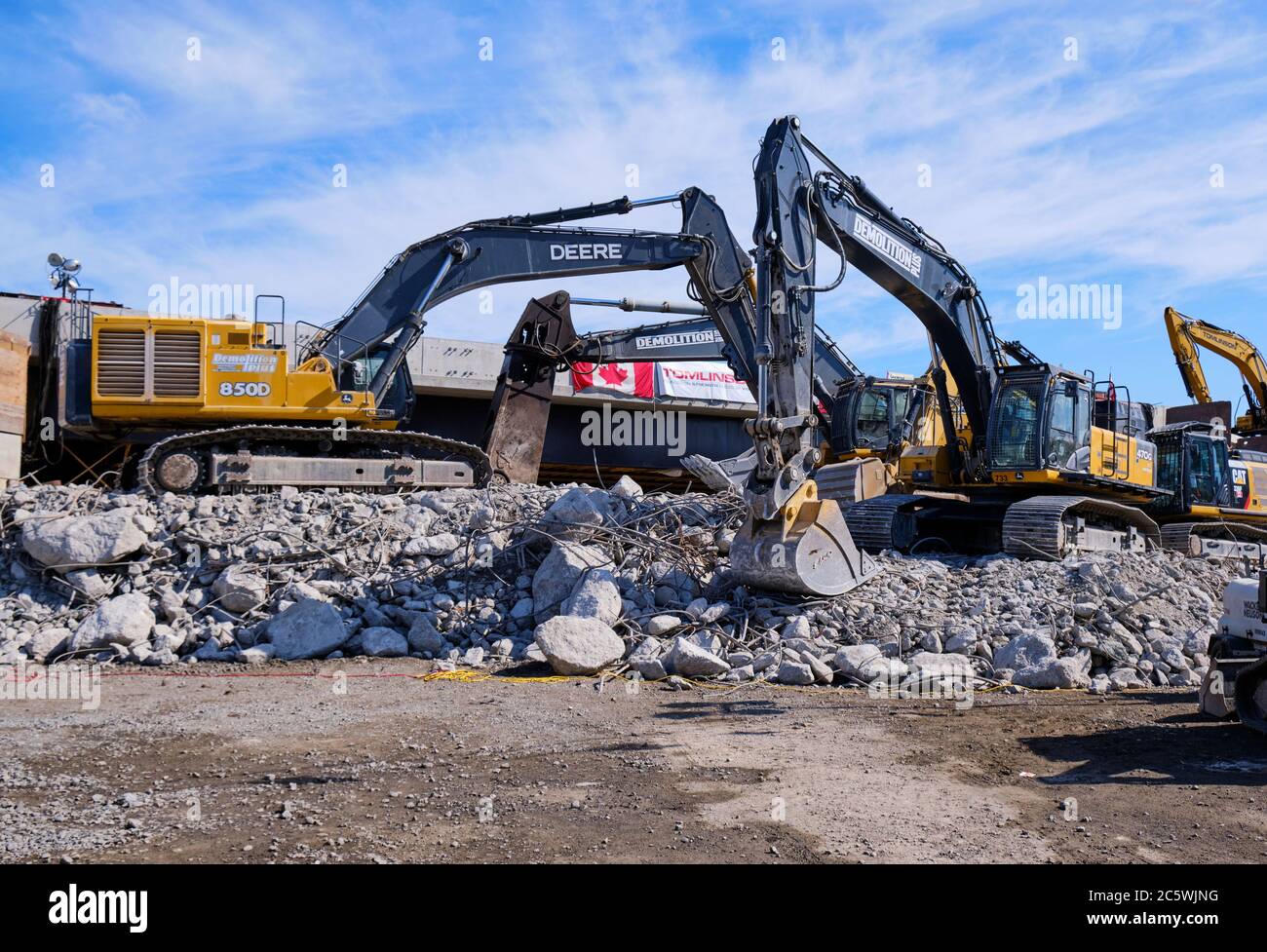 Demolition equipment and crew