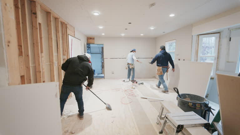 Home remodeling construction crew